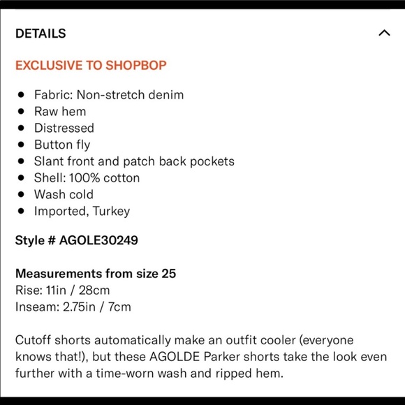 Agolde Denim Shorts - Picture 11 of 11